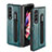 Custodia Lusso Pelle e Plastica Opaca Cover H04 per Samsung Galaxy Z Fold4 5G Verde