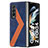 Custodia Lusso Pelle e Plastica Opaca Cover H07 per Samsung Galaxy Z Fold3 5G Blu