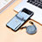 Custodia Lusso Pelle e Plastica Opaca Cover L09 per Samsung Galaxy Z Flip4 5G Blu