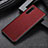 Custodia Lusso Pelle e Plastica Opaca Cover per Sony Xperia 10 III Rosso