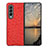 Custodia Lusso Pelle e Plastica Opaca Cover R01 per Samsung Galaxy Z Fold3 5G Rosso