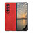 Custodia Lusso Pelle e Plastica Opaca Cover R02 per Samsung Galaxy Z Fold3 5G Rosso