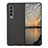 Custodia Lusso Pelle e Plastica Opaca Cover R04 per Samsung Galaxy Z Fold3 5G Nero