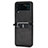 Custodia Lusso Pelle e Plastica Opaca Cover R05 per Samsung Galaxy Z Flip3 5G