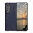 Custodia Lusso Pelle e Plastica Opaca Cover R05 per Samsung Galaxy Z Fold4 5G Blu