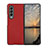 Custodia Lusso Pelle e Plastica Opaca Cover R05 per Samsung Galaxy Z Fold4 5G Rosso