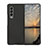 Custodia Lusso Pelle e Plastica Opaca Cover R08 per Samsung Galaxy Z Fold4 5G Nero