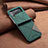 Custodia Lusso Pelle e Plastica Opaca Cover S01 per Samsung Galaxy Z Flip4 5G Verde