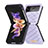 Custodia Lusso Pelle e Plastica Opaca Cover S02 per Samsung Galaxy Z Flip4 5G Viola