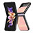 Custodia Lusso Pelle e Plastica Opaca Cover S05 per Samsung Galaxy Z Flip4 5G Oro Rosa