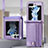 Custodia Lusso Pelle e Plastica Opaca Cover S06D per Samsung Galaxy Z Flip5 5G Viola