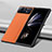 Custodia Lusso Pelle e Plastica Opaca Cover S09 per Xiaomi Mix Fold 2 5G Arancione