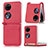 Custodia Lusso Pelle e Plastica Opaca Cover SD1 per Huawei Pocket S Rosso
