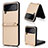 Custodia Lusso Pelle e Plastica Opaca Cover T05 per Samsung Galaxy Z Flip4 5G
