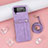 Custodia Lusso Pelle e Plastica Opaca Cover T08 per Samsung Galaxy Z Flip4 5G Viola
