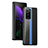 Custodia Lusso Pelle e Plastica Opaca Cover Z01 per Samsung Galaxy Z Fold2 5G Cielo Blu