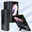Custodia Lusso Pelle e Plastica Opaca Cover Z02 per Samsung Galaxy Z Fold2 5G