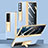Custodia Lusso Pelle e Plastica Opaca Cover ZL7 per Huawei Honor Magic Vs2 5G Cielo Blu