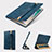 Custodia Pelle Elastico Cover Manicotto Staccabile P02 per Apple Pencil Apple iPad Pro 10.5 Blu