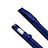 Custodia Pelle Elastico Cover Manicotto Staccabile P03 per Apple Pencil Apple iPad Pro 9.7 Blu