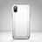 Custodia Plastica e Silicone Perforato per Apple iPhone X Bianco