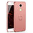 Custodia Plastica Rigida Cover Opaca con Anello Supporto A01 per Huawei Enjoy 6 Oro Rosa