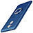 Custodia Plastica Rigida Cover Opaca con Anello Supporto A01 per Huawei Enjoy 6S Blu