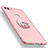 Custodia Plastica Rigida Cover Opaca con Anello Supporto A01 per Huawei Enjoy 8 Plus Oro Rosa