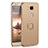 Custodia Plastica Rigida Cover Opaca con Anello Supporto A01 per Huawei GR5 Oro