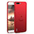 Custodia Plastica Rigida Cover Opaca con Anello Supporto A01 per Huawei Honor 6 Plus Rosso