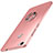 Custodia Plastica Rigida Cover Opaca con Anello Supporto A01 per Huawei Honor Note 8 Oro Rosa