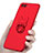 Custodia Plastica Rigida Cover Opaca con Anello Supporto A01 per Huawei Honor V10