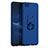 Custodia Plastica Rigida Cover Opaca con Anello Supporto A01 per Huawei Honor V10 Blu