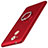 Custodia Plastica Rigida Cover Opaca con Anello Supporto A01 per Huawei Nova Smart Rosso