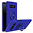Custodia Plastica Rigida Cover Opaca con Anello Supporto A01 per Samsung Galaxy Note 8 Blu