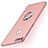 Custodia Plastica Rigida Cover Opaca con Anello Supporto A02 per Huawei Honor 7C Oro Rosa
