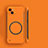 Custodia Plastica Rigida Cover Opaca con Mag-Safe Magnetic per Apple iPhone 14 Arancione