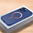 Custodia Plastica Rigida Cover Opaca con Mag-Safe Magnetic QC1 per Apple iPhone 12 Pro Blu