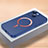 Custodia Plastica Rigida Cover Opaca con Mag-Safe Magnetic QC1 per Apple iPhone 13 Blu