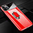 Custodia Plastica Rigida Cover Opaca con Magnetico Anello Supporto A01 per Apple iPhone 12 Pro Max