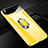 Custodia Plastica Rigida Cover Opaca con Magnetico Anello Supporto A01 per Apple iPhone XR Giallo
