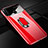 Custodia Plastica Rigida Cover Opaca con Magnetico Anello Supporto A01 per Huawei Enjoy 10 Plus Rosso