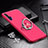 Custodia Plastica Rigida Cover Opaca con Magnetico Anello Supporto A01 per Huawei Honor 20 Pro Rosso