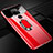 Custodia Plastica Rigida Cover Opaca con Magnetico Anello Supporto A01 per Huawei Mate 30 Lite Rosso