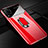 Custodia Plastica Rigida Cover Opaca con Magnetico Anello Supporto A01 per Huawei Nova 6 SE Rosso
