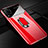 Custodia Plastica Rigida Cover Opaca con Magnetico Anello Supporto A01 per Huawei P40 Lite Rosso