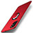 Custodia Plastica Rigida Cover Opaca con Magnetico Anello Supporto A01 per OnePlus 8T 5G Rosso