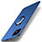 Custodia Plastica Rigida Cover Opaca con Magnetico Anello Supporto A01 per Oppo A72 5G Blu