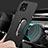 Custodia Plastica Rigida Cover Opaca con Magnetico Anello Supporto A01 per Oppo A73 5G