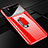 Custodia Plastica Rigida Cover Opaca con Magnetico Anello Supporto A01 per Oppo A91 Rosso